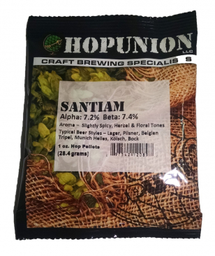 Hopunion US Hop Pellets 1 oz - For Beer Making - Santiam