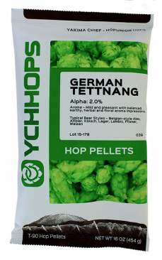 Hopunion Imported Hop Pellets 1 LB - For Beer Making - German Tettnang