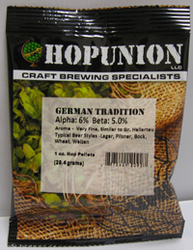Hopunion Imported Hop Pellets 1 oz - For Beer Making - German Tradition