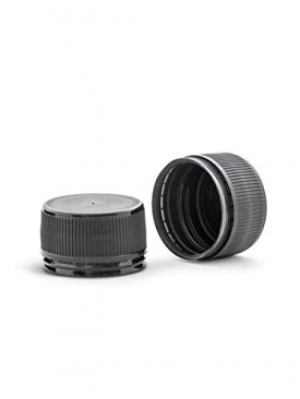 North Mountain Supply Replacement 28mm Tamper Evident Black Plastic Lids (Does NOT Replace White Metal Lids)