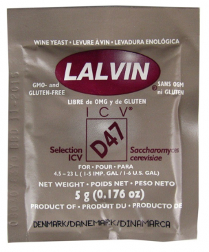 Lalvin ICV D-47 Active Freeze Dried Wine Yeast