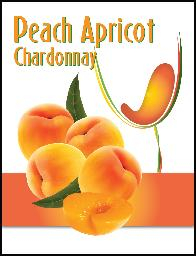 Fruit Wine Labels 30 Pack - Peach Apricot Chardonnay