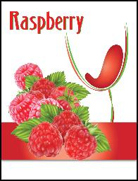 Fruit Wine Labels 30 Pack - Raspberry