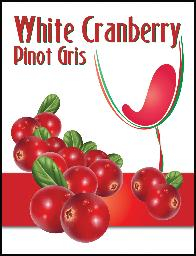 Fruit Wine Labels 30 Pack - White Cranberry Pinot Gris