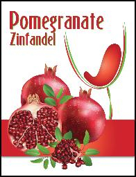 Fruit Wine Labels 30 Pack - Pomegranate Zinfandel