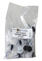 All-Plastic Reusable Tasting Corks - 25 per bag