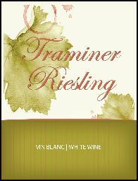 Wine Labels 30 Pack - Traminer Riesling