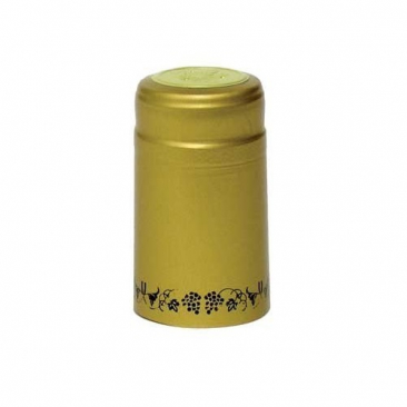 Gold with Black Grapes PVC Heat Shrink Capsules - 30 pack