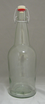 1 Liter Clear EZ Cap Beer Bottles - Case of 12