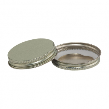 Gold Metal Screw Caps - 53mm - For 2 Ounce Straight Sided Jars