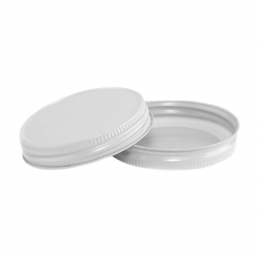 NMS 4 Ounce Glass Straight Sided Mason Canning Jars - With 58mm Lids - Case of 24 (Clear Glass White Lids)