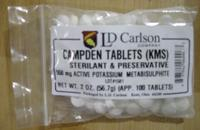 Potassium Campden Sulphite Tablets - 100 tablets