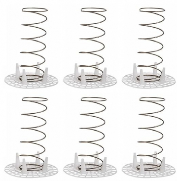 North Mountain Supply Fermentation Spring Weight & Plastic Press (4" Diameter) - Keeps Food Submerged in The Brine - Set of 6