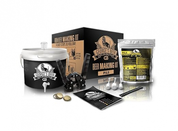 George's Beer Fermentation Equipment Kit with Liquid Malt and Hops Extract Concentrate - Makes 5 Liters (1.32 Gallons) - No Experience Needed - 4 Easy Steps to Homemade Craft Beer - Pilsner