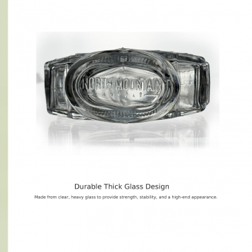 Maple Leaf Syrup Bottles with Metal Lids [17 fl oz, 500 ml, Clear Glass, Gold Metal Lids, Case of 6]