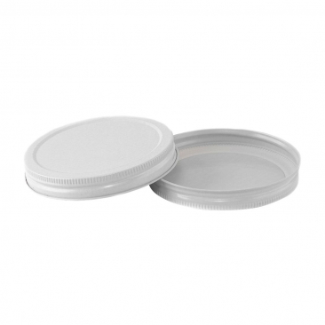 83mm CT White Metal Lid 83/400 - with Plastisol Lining