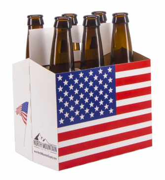 NMS American Flag Design 6 Pack Carrier
