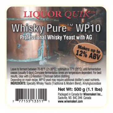 Liquor Quik Whisky Pure WP10 Professional Whisky Yeast w/AG - 500 grams