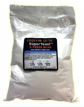 Liquor Quik  SuperYeast X-Press w/AG - 1 kilo (2.2 lb.) - Produces 20% Alcohol