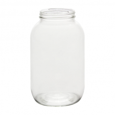 NMS 1/2 Gallon Glass Canning Jar With 83mm Gold Metal Lid - Set of 6