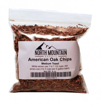 North Mountain Supply American Oak Chips - 4 oz. - Medium Toast