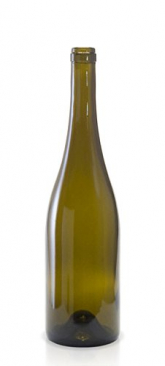 North Mountain Supply 750ml Andante Antique Green Glass Wine/Spirits Bottle Cork Top Finish - Case of 4