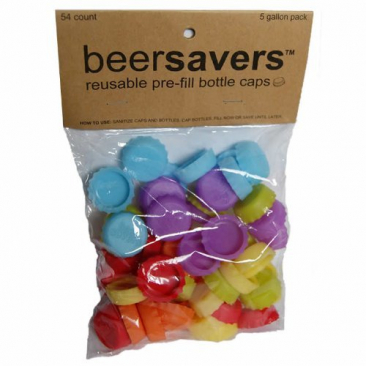Save Brands Beer Saver Silicone Rubber Bottle Cap (54 Pack), Multicolor