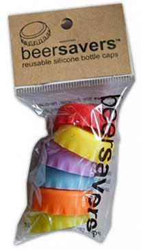 Save Brands Beer Savers Silicone Rubber Bottle Cap (6 Pack), Multicolor