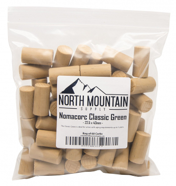 North Mountain Supply Synthetic Nomacorc Classic Green Corks 22.5 x 43mm - Bag of 60
