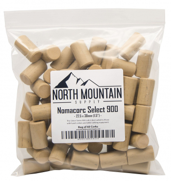 North Mountain Supply Synthetic Nomacorc Select 900 Corks 22.5 x 38mm (1.5") - Bag of 60