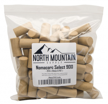 North Mountain Supply Synthetic Nomacorc Select 900 Corks 22.5 x 44mm (1.75") - Bag of 60