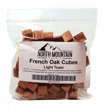 North Mountain Supply French Oak Cubes - 4 oz. - Light Toast