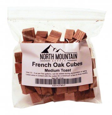 North Mountain Supply French Oak Cubes - 4 oz. - Medium Toast