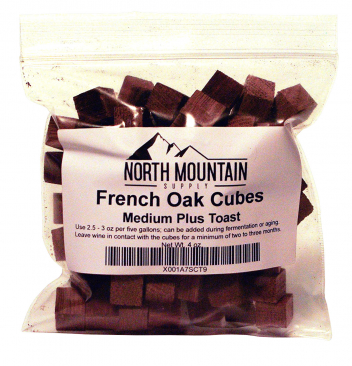 North Mountain Supply French Oak Cubes - 4 oz. - Medium Plus Toast