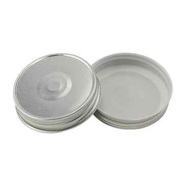 North Mountain Supply Regular Mouth Metal One Piece Mason Jar Safety Button Lids - Pack of 72 - Silver