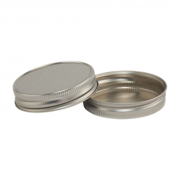 North Mountain Supply Regular Mouth Metal One Piece Mason Jar Unlined Lids - Flat Top - Pack of 72 - Gold