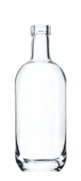 North Mountain Supply Moonea 750ml Clear Glass Wine/Spirits Bottle Bar Top Finish - With All Black Tasting Corks - Case of 4