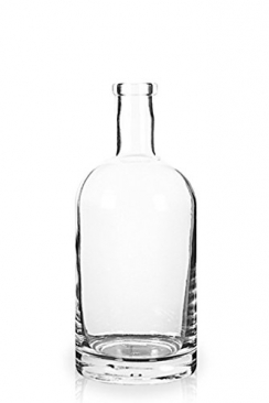 North Mountain Supply Nordic 375ml Clear Glass Wine/Spirits Bottle Bar Top Finish - Case of 4