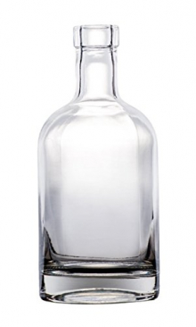 North Mountain Supply Nordic 750ml Clear Glass Wine/Spirits Bottle Bar Top Finish - Case of 4