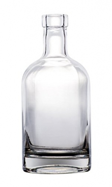 North Mountain Supply Nordic 750ml Clear Glass Wine/Spirits Bottle Bar Top Finish