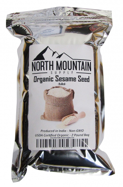NMS Organic Raw Sesame Seed Hulled - Produced in India (2 Pounds)
