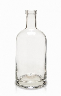 North Mountain Supply Oslo 750ml Clear Glass Wine/Spirits Bottle Bar Top Finish - Case of 4