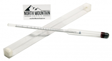 North Mountain Supply Glass Hydrometer - Alcoholmeter 0 - 200 Proof & 0 - 100 Tralle
