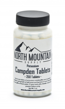 North Mountain Supply Campden Tablets (Potassium Metabisulfite) - 250 Tablets - 5 Ounce Jar