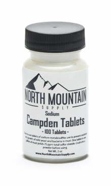 North Mountain Supply Campden Tablets (Sodium Metabisulfite) - 100 Tablets - 2 Ounce Jar