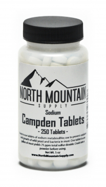 North Mountain Supply Campden Tablets (Sodium Metabisulfite) - 250 Tablets - 5 Ounce Jar