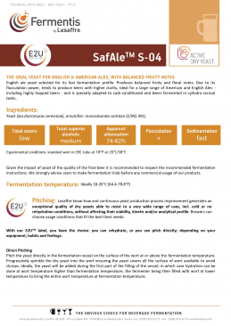 SafAle™ S-04 Dry Ale Yeast - 11.5 grams