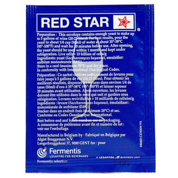 Red Star Premier Cuvee Prise De Mousse Champagne/Wine Yeast