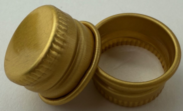 Metal Lids for Maple Leaf Syrup Bottles [18-410, Gold, Metal, 18mm]
