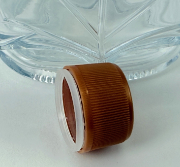 Plastic Lids for Maple Leaf Syrup Bottles [28-410, Gold, Plastic, 28mm]